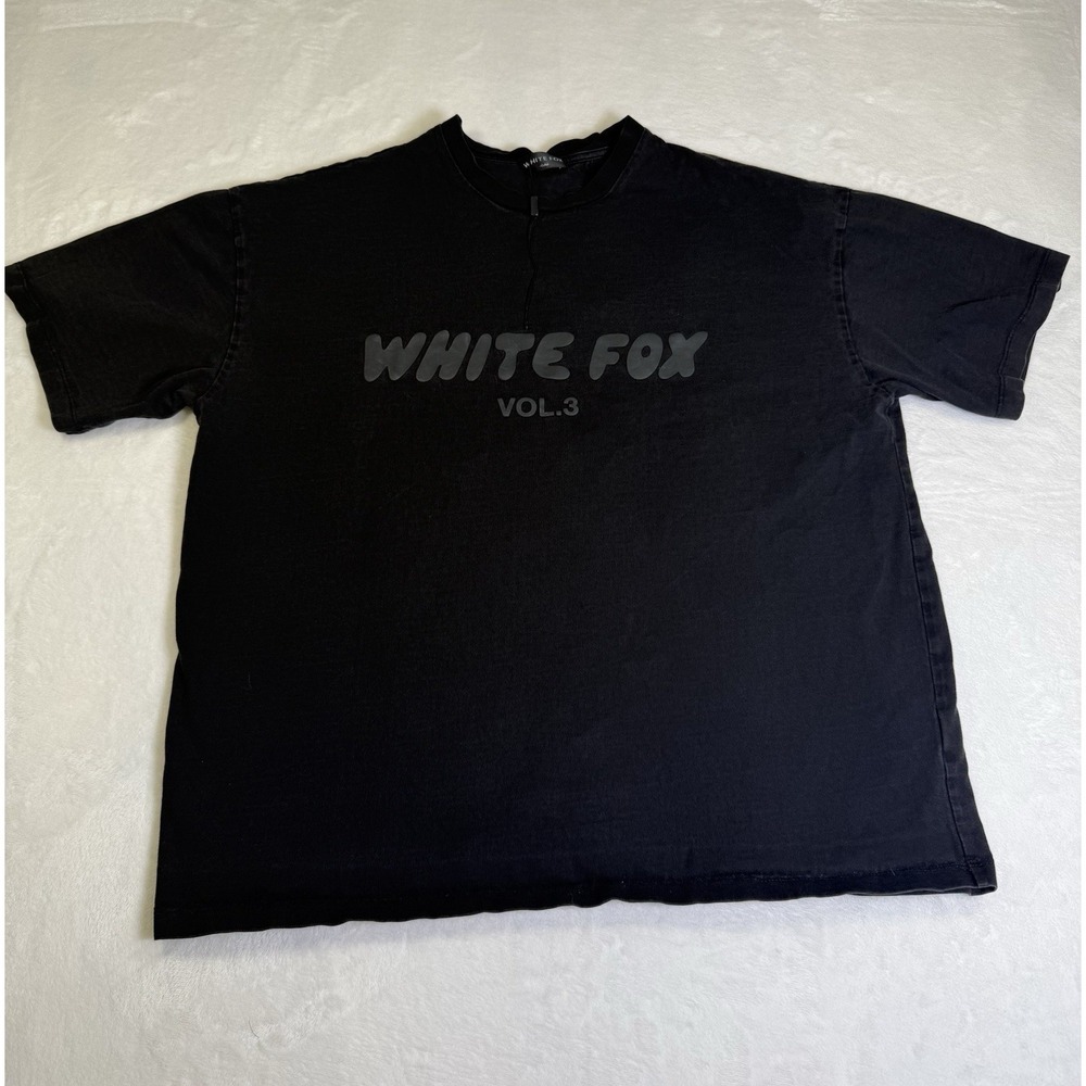 White Fox Vol 3 Black‎ On Black Logo T-Shirt S/M